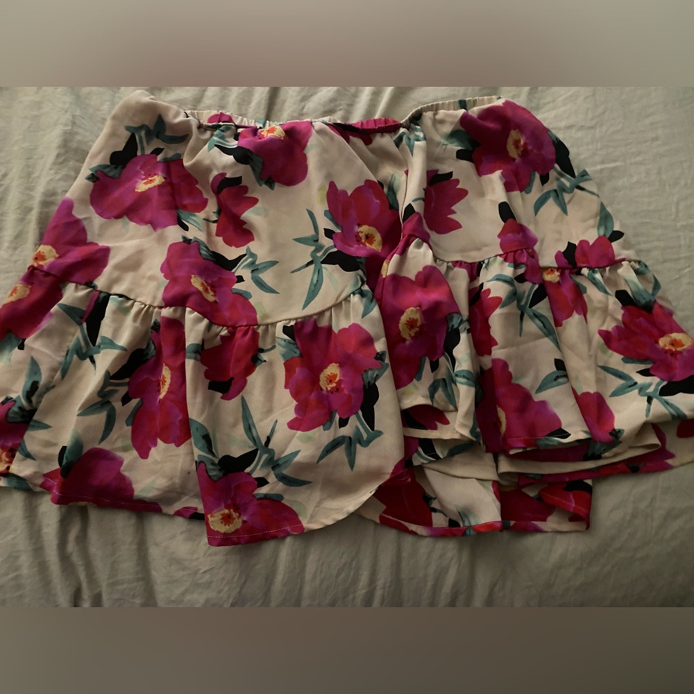 floral skirt size L